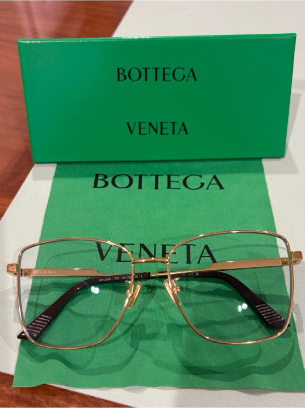 Bottega Veneta Gold Metal Frame Eyeglasses (Authentic)